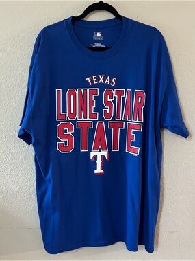 MLB Royal Blue Genuine Merchandise mens cotton Crewneck Tee XL Texas Rangers